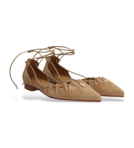 Ballerines Audrey en daim (38), Cuir, Plat, Lacets, Casuel - Alpe - Modalova