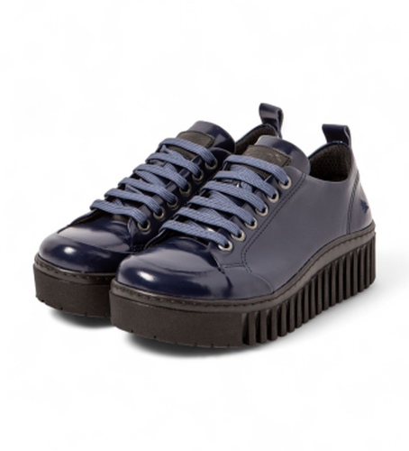 B0 Baskets en cuir 1535 Brighton (41), 3 à 5 cm, Lacets, Casuel, Marine - ART - Modalova