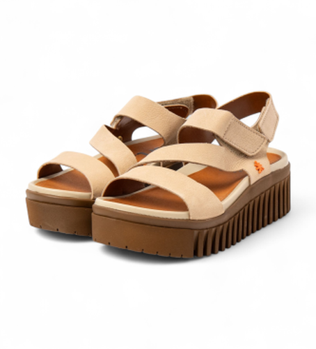 GA003_0MU Sandales en cuir 1573 Brighton (37), 3 à 5 cm, Velcro, Casuel - ART - Modalova