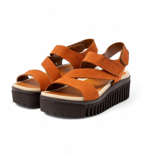GM003_0MU Sandales en cuir 1573 Brighton (37), 3 à 5 cm, Velcro, Casuel - ART - Modalova