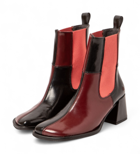 PD003_008 Bottines en cuir 1707 Verona maroon (36), Rouge, 3 à 5 cm, Aucun, Casuel - ART - Modalova