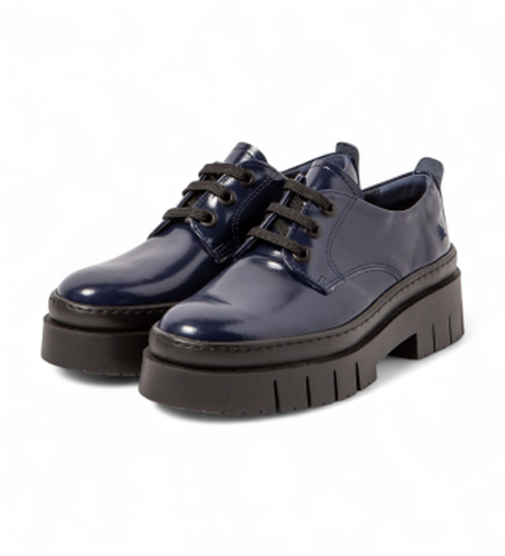 B0 Chaussures en cuir 1952 Amberes (38), Plat, 1 à 3 cm, Lacets, Casuel, Marine - ART - Modalova