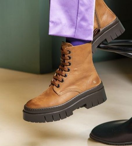 Bottines en cuir 1953 Anvers marron (37), Plat, Lacets, Casuel - ART - Modalova