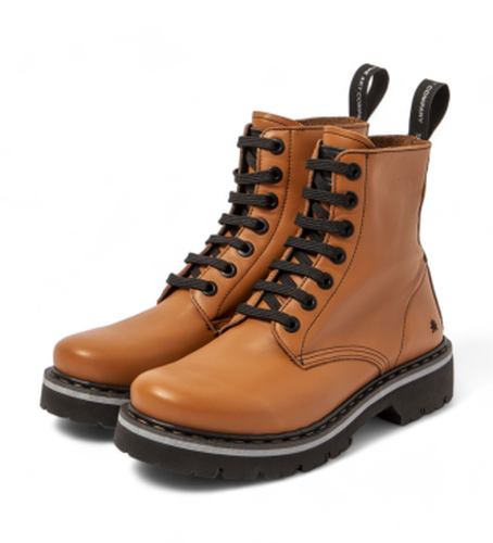 Unisex. 111661218003_023 Bottines en cuir 1166 Marina marron (36), Plat, 1 à 3 cm, Lacets, Casuel - ART - Modalova
