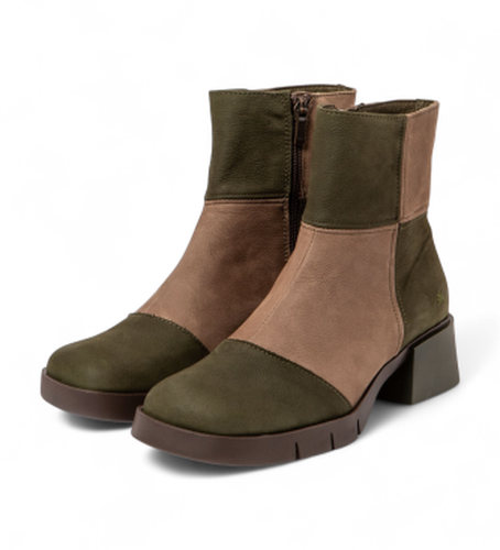 F8003_0MU Bottines en cuir 1285 Warsaw marron (40), 3 à 5 cm, Fermeture éclair, Casuel, Taupe - ART - Modalova