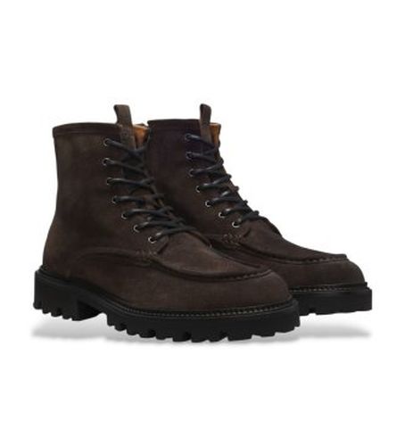 Bottes en cuir Julio Halb marron (41), Plat, Fermeture éclair, Casuel - Boss - Modalova