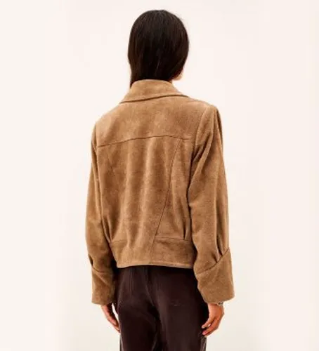 H26COWY Veste Cowy marron (34), , Casuel, Cuir - BA&SH - Modalova
