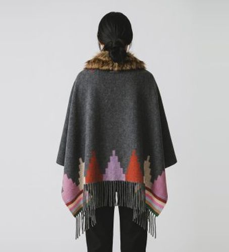 STOLA Poncho avec poil (OSFA), Casuel, Laine - bazar deluxe - Modalova