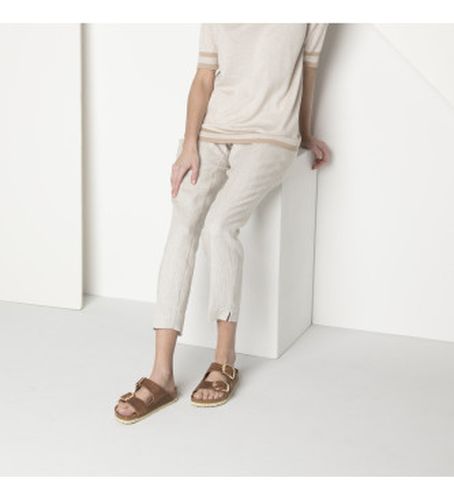 Sandales en Cuir Arizona Big Buckle Leoi (Coupe Étroite) marron (41), Plat, Aucun, Casuel - Birkenstock - Modalova
