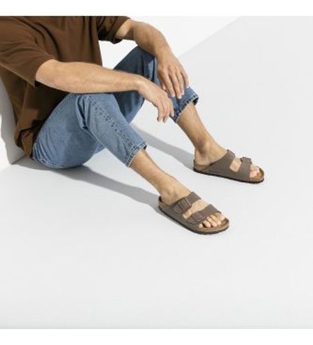 Sandales en Cuir Arizona Birko-Flor Nubuck (Coupe Étroite) (40), Plat, Aucun, Casuel - Birkenstock - Modalova