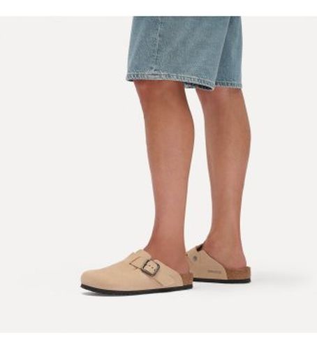 Sandales en cuir Boston Wire Buckle (Ajustement Étroit) (42), Beige, Plat, Nubuck, Boucle, Casuel - Birkenstock - Modalova