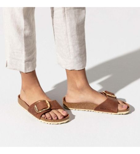 Sandales en cuir Madrid Big Buckle (Ajustement Étroit) (36), Plat, Aucun, Casuel - Birkenstock - Modalova