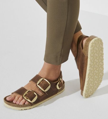 Sandales en Cuir Milano Big Buckle Cuir gras (Ajustement Étroit) (36), Plat, Boucle, Casuel - Birkenstock - Modalova