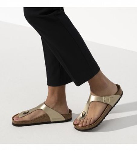 Sandales Gizeh Birko-Flor (Coupe Régulière) doré (40), Plat, Aucun, Casuel - Birkenstock - Modalova