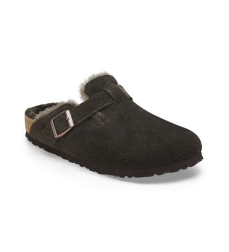 Sabots en cuir Boston Shearling (Coupe Étroite) (41), Plat, Boucle, Casuel - Birkenstock - Modalova
