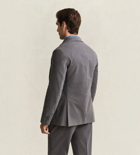 Veste de costume Moleskin Américaine (48), Casuel, Gris, Classique, Le coton biologique - Gant - Modalova