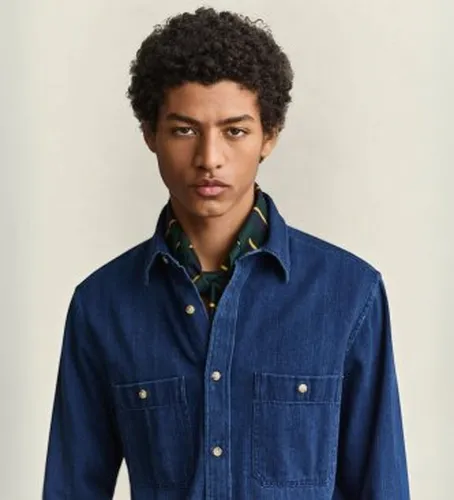 Chemise à chevrons (S), Casuel, Coton, Manche longue - Gant - Modalova