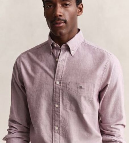 Chemise Oxford Regular Fit (S), Casuel, Coton, Classique, Manche longue, Bordeaux - Gant - Modalova