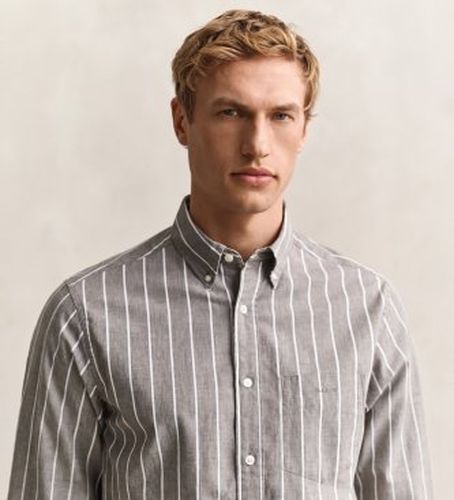 Chemise en popeline chinée à rayures (S), Casuel, Coton, Classique, Manche longue - Gant - Modalova
