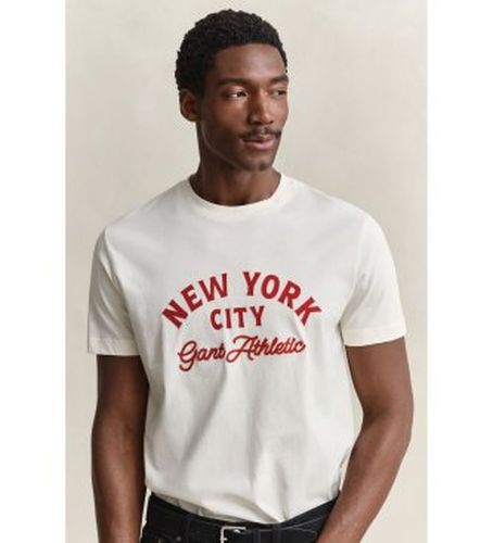 T-shirt Graphic crème (S), Casuel, Coton, Manche courte - Gant - Modalova