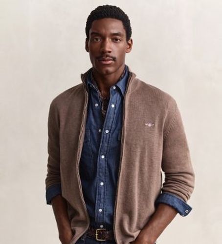 Cardigan en coton avec fermeture éclair (S), Casuel - Gant - Modalova