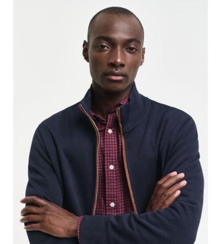 Sacker Rib Rib Zip Cardigan (XXL), Casuel, Coton, Marine - Gant - Modalova