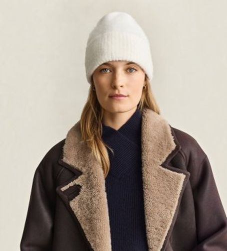 Bonnet en mélange d'alpaga (OSFA), Blanc, Casuel, Laine - Gant - Modalova