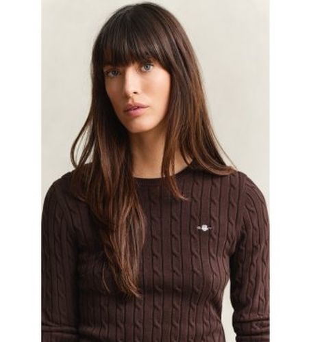 Pull à col rond et maille torsadée en coton stretch (M), Casuel, Classique, Manche longue - Gant - Modalova