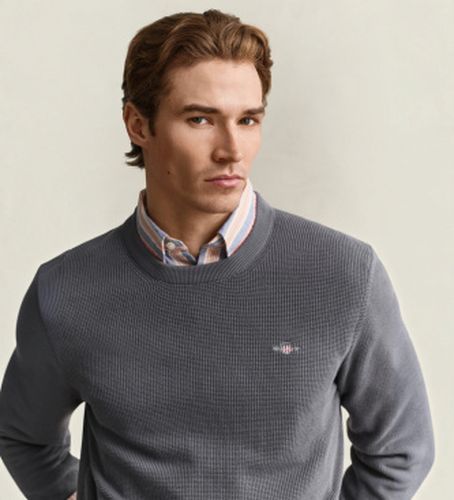 Pull en coton à col rond Textured (S), Casuel, Le coton biologique - Gant - Modalova
