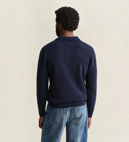 Pull col polo en mélange de laine avec neps (M), Casuel, Manche longue, Laine Recycle - Gant - Modalova