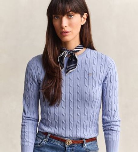 Pull en tricot à torsades classique (M), Casuel, Le coton biologique - Gant - Modalova