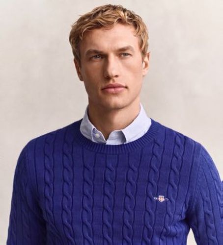 Pull en maille torsadée (S), Casuel, Classique, Le coton biologique - Gant - Modalova