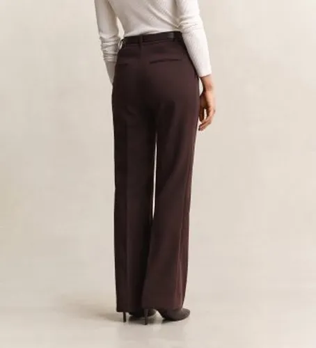 Pantalon habillé Slim Fit évasé marron (34), Casuel, Classique, Polister recyclé - Gant - Modalova