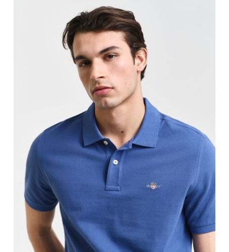 Polo en piqué coupe régulière Shield (L), Bleu, Casuel, Coton, Manche courte - Gant - Modalova