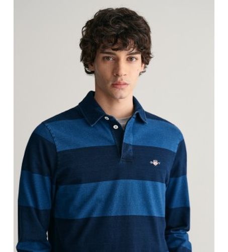 Polo Rugger Indigo (L), Casuel, Coton, Manche longue, Marine - Gant - Modalova