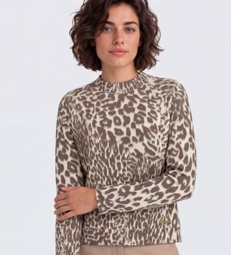 W6BR46Z1445 Pull Helen imprimé marron (S), Casuel, , Polyester - Guess - Modalova