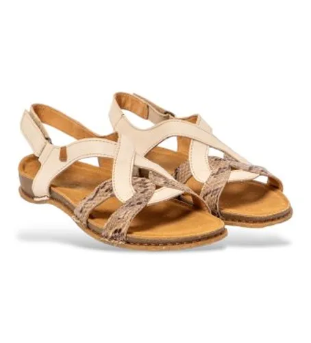 G2005_0MU Sandales en cuir multicolore N5819 (41), Plat, Aucun, Casuel - El Naturalista - Modalova