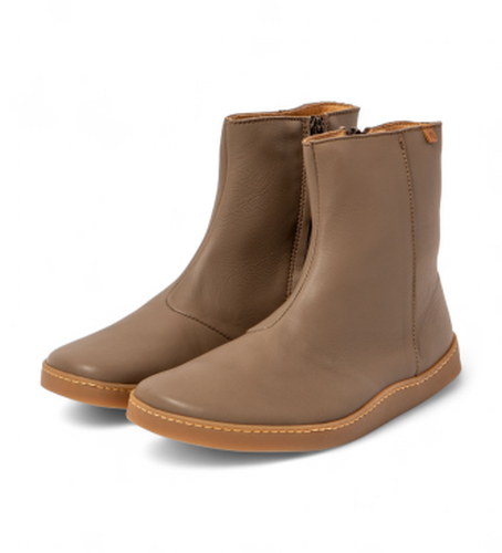 UN005_039 Bottes N5918 Soft Nappa (37), Cuir, Plat, Fermeture éclair, Casuel, Gris - El Naturalista - Modalova