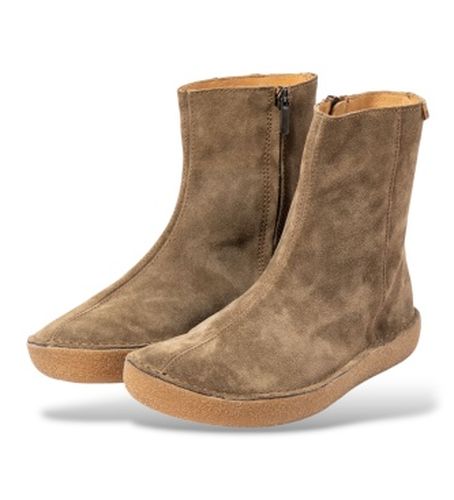 KH005_012 Bottines en cuir N6063 Tami raupe (36), , Plat, Fermeture éclair, Casuel - El Naturalista - Modalova