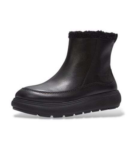 ABR-090 Bottes en cuir iQ-ComFF noires (36), Plat, Fermeture éclair, De plein air - FitFlop - Modalova