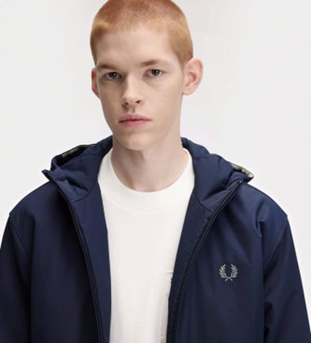J1304 Veste à capuche Brentham (S), Bleu, Casuel, Polyamide, Durable - Fred Perry - Modalova