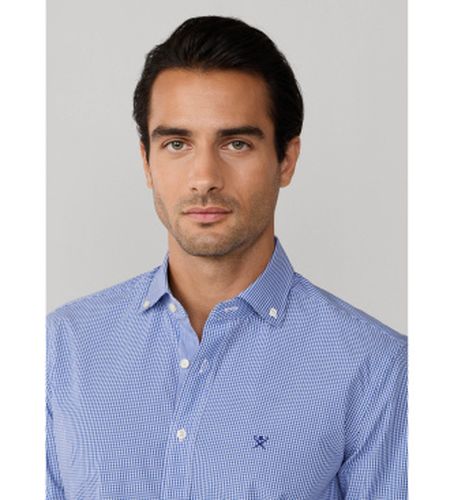 HM3010538 Chemise popeline city carreaux vichy coupe classique (M), Casuel, Fête, Coton, Manche longue - Hackett London - Modalova