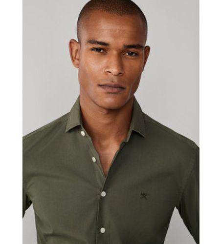 HM3010540 Chemise en popeline stretch, coupe ajustée, (M), Casuel, Fête, Coton, Classique, Manche longue - Hackett London - Modalova