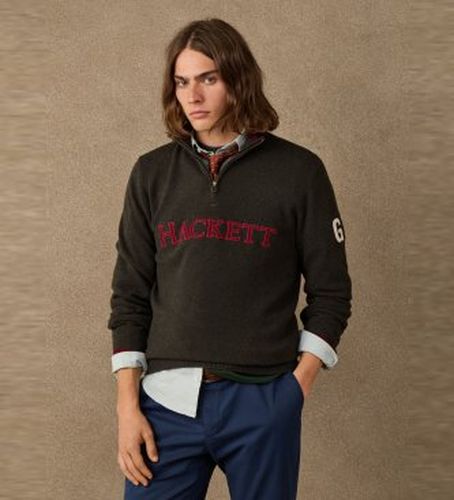 HM7000258 Pull à demi-fermeture éclair (XS), Casuel, Laine - Hackett London - Modalova
