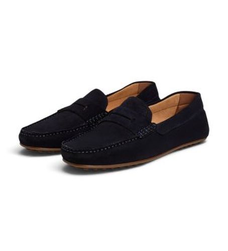 HMS200080 Mocassins en daim Driver Saddle (42), Plat, Cuir, Aucun, Casuel - Hackett London - Modalova
