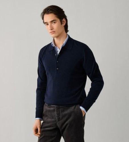 HM7000279 Polo en tricot de laine d'agneau marin (S), Casuel - Hackett London - Modalova