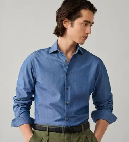 HM3010831 Chemise Clean Chambray (S), Casuel, Coton, Manche longue - Hackett London - Modalova