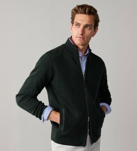 HM7000285 Pull à zip Milano Fzip (S), Casuel, Laine, Classique, Manche longue - Hackett London - Modalova