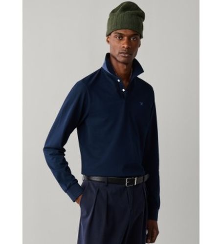 HM5500048 Polo Slim Fit Logo à manches longues (S), Casuel, Coton, Classique, Manche longue - Hackett London - Modalova