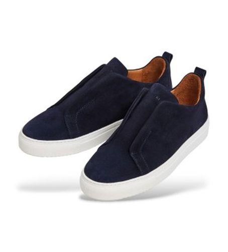 HMS200098 Vision Leather Sneakers (43), Plat, Cuir, Aucun, Casuel, Marine - Hackett London - Modalova